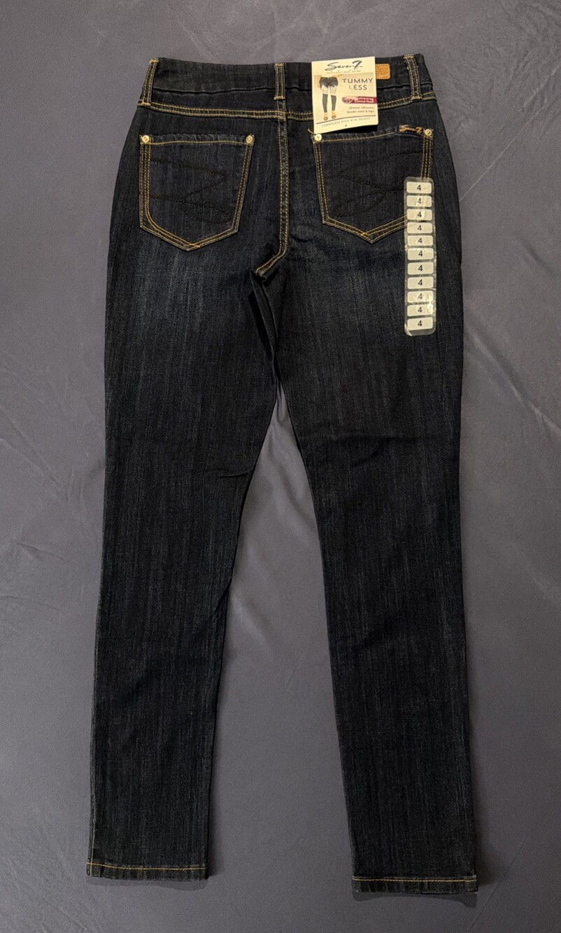 Brand New With Tags Seven 7 Women’s Tummy Less Skinny Jeans Dark Wash Size 4